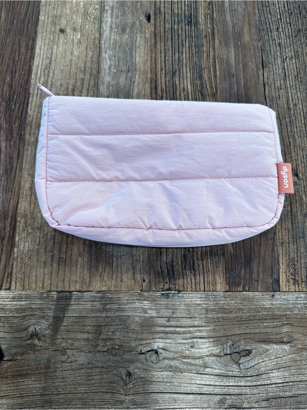Dyson Light Pink Quilted Cosmetic Pouch